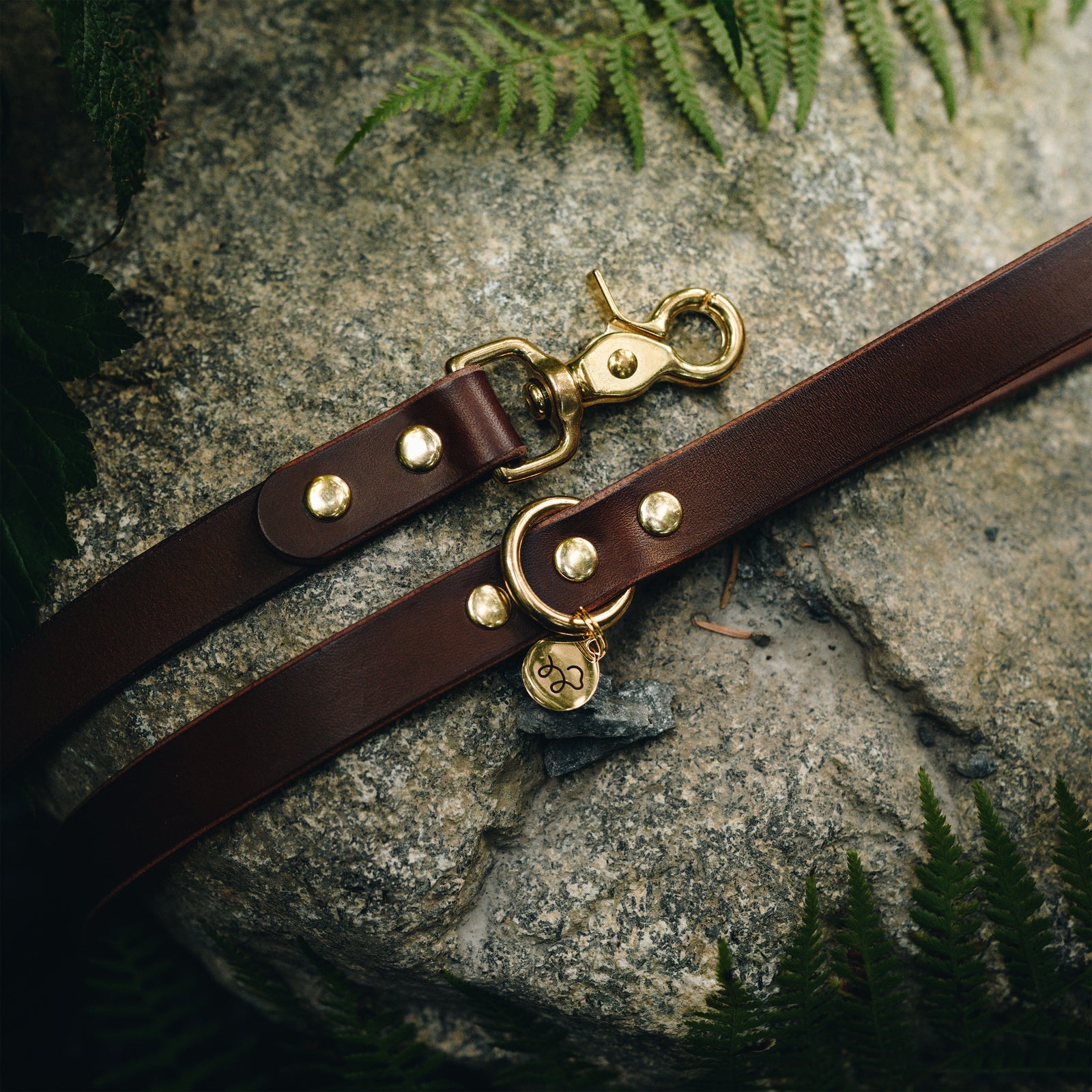 Forest Green Leather Lead