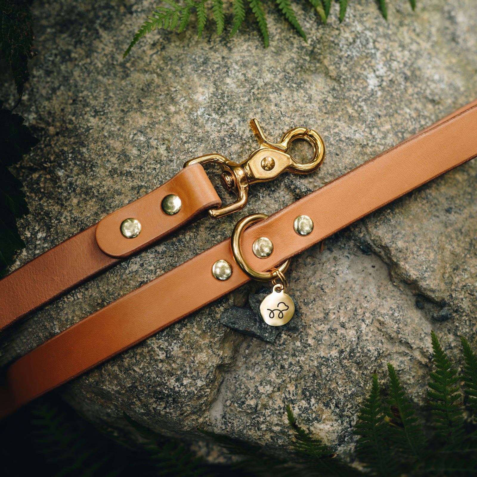 Forest Green Leather Lead
