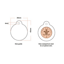 Load image into Gallery viewer, Leaf wreath - chunky stainless steel dog tag