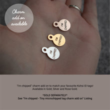 Load image into Gallery viewer, Miniature name with slogan / name - chunky stainless steel dog tag