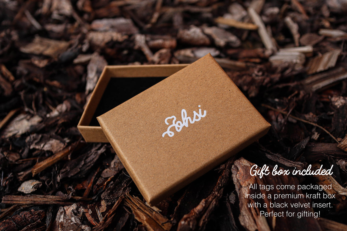 Explorer - Double Saddle Tan Leather ID Tag