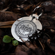 Load image into Gallery viewer, Explorer themed - chunky stainless steel dog tag