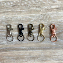 Load image into Gallery viewer, ID Tag Hardware Upgrade - Matching ID Swivel Tag Clip for ID tags. Brass, Silver, Rose Gold, Gold and Black