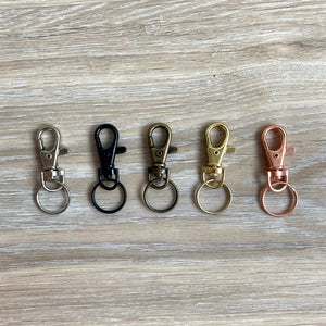 ID Tag Hardware Upgrade - Matching ID Swivel Tag Clip for ID tags. Brass, Silver, Rose Gold, Gold and Black