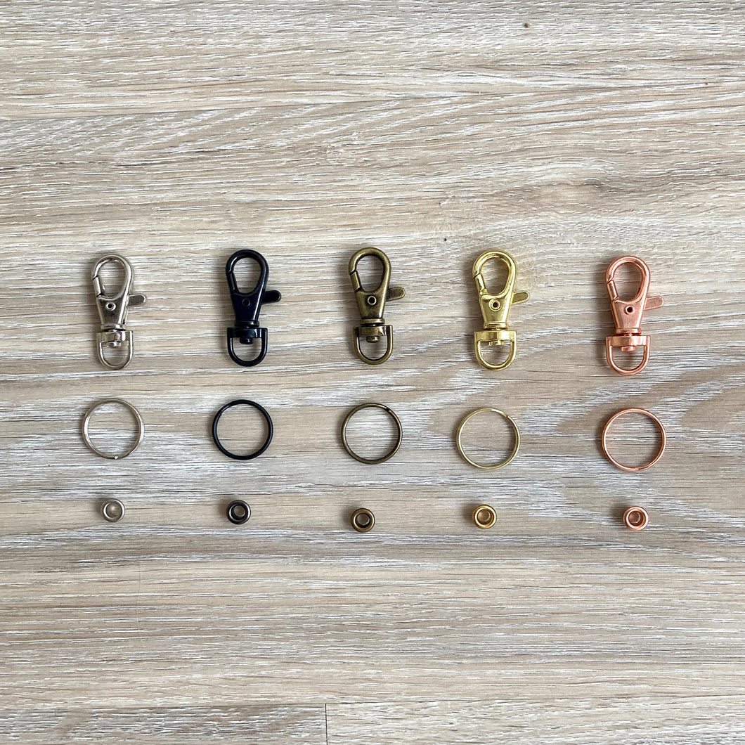 ID Tag Hardware Upgrade - Matching ID Swivel Tag Clip for ID tags. Brass, Silver, Rose Gold, Gold and Black