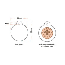 Load image into Gallery viewer, Berry red - double personalised leather dog tag