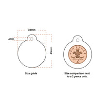 Load image into Gallery viewer, Got lost chasing rabbits - saddle tan leather - double personalised dog tag