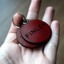 Load image into Gallery viewer, Mahogany - double personalised leather dog tag