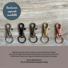 Load image into Gallery viewer, Miniature explorer themed - saddle tan leather - double personalised dog tag