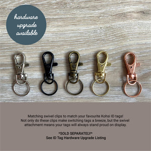 Saddle tan - miniature double personalised leather dog tag