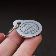 Load image into Gallery viewer, Miniature vintage adventurer themed - chunky stainless steel dog tag