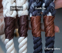 Load image into Gallery viewer, Caramel latte - Brown ombré luxury personalised 100% cotton rope lead/leash